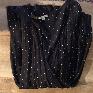 polka dot wrap dress